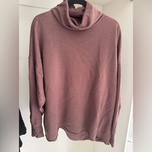 Aerie - Cowl Neck Sweater - Dusty Rose/Mauve, size XL